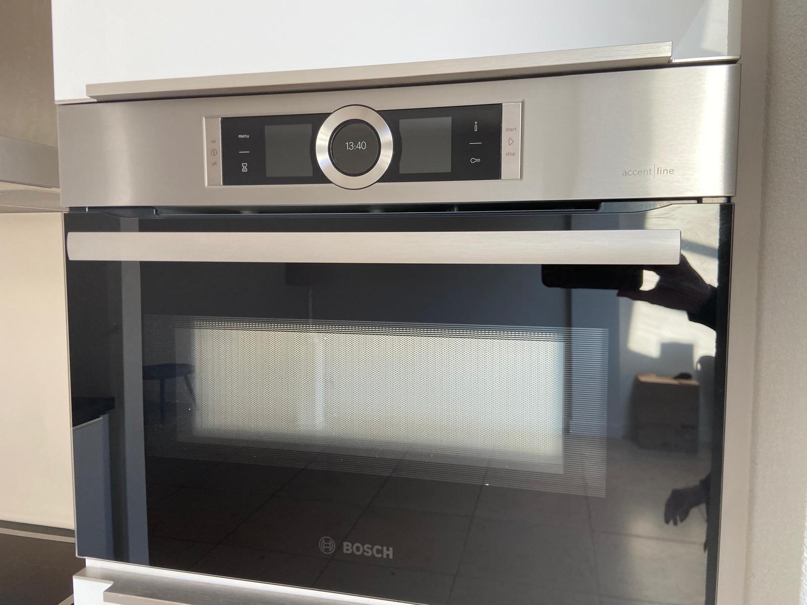 Moderne witte hoogglans hoekkeuken incl. Bosch APPARATEN - Afbeelding 4