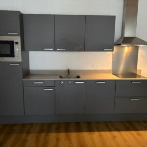 Moderne grijze rechte keuken te koop