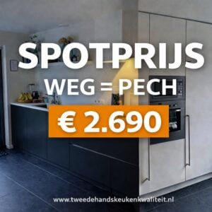 SPOTPRIJS – MODERNE LODDER MAATWERK KEUKEN