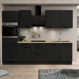 Matzwarte nieuwe keuken incl apparaten