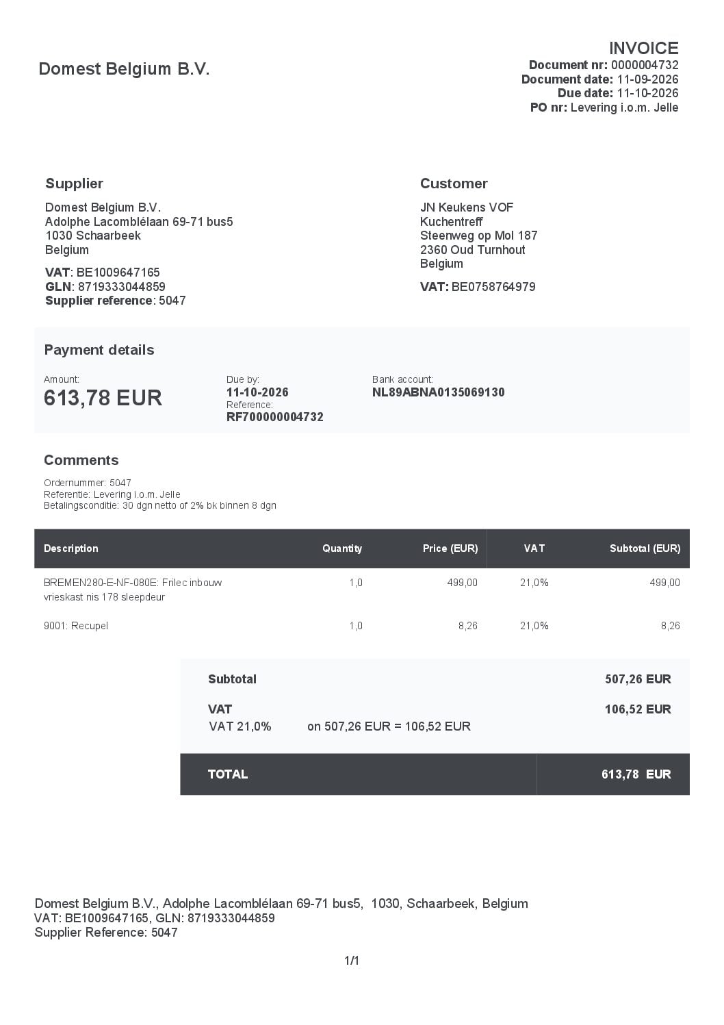 Moderne houtnerf zwarte IKEA eilandkeuken incl. inbouwapparatuur - Afbeelding 4