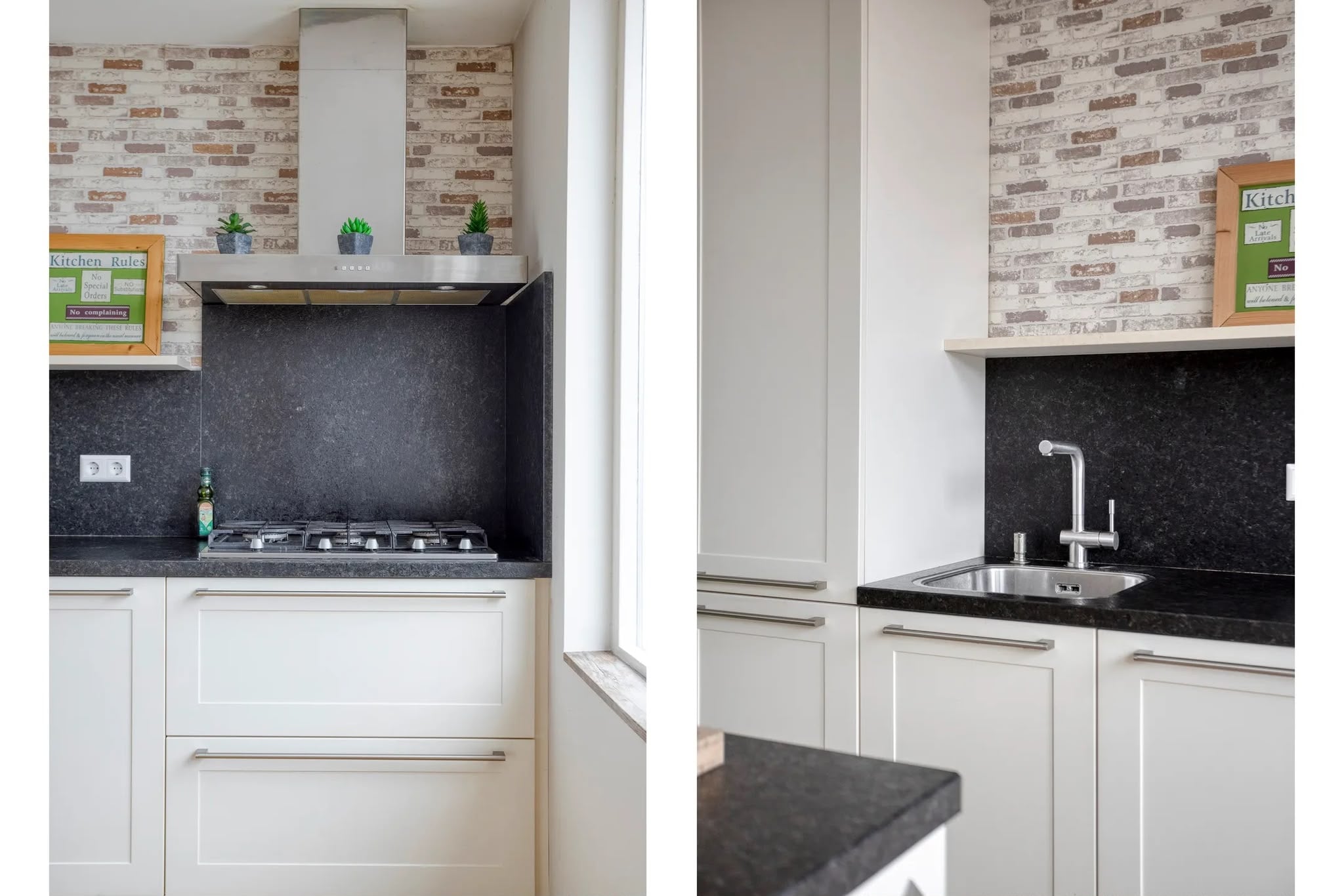PRACHTIGE MODERNE MAT WITTE EILANDKEUKEN+graniet - Afbeelding 8