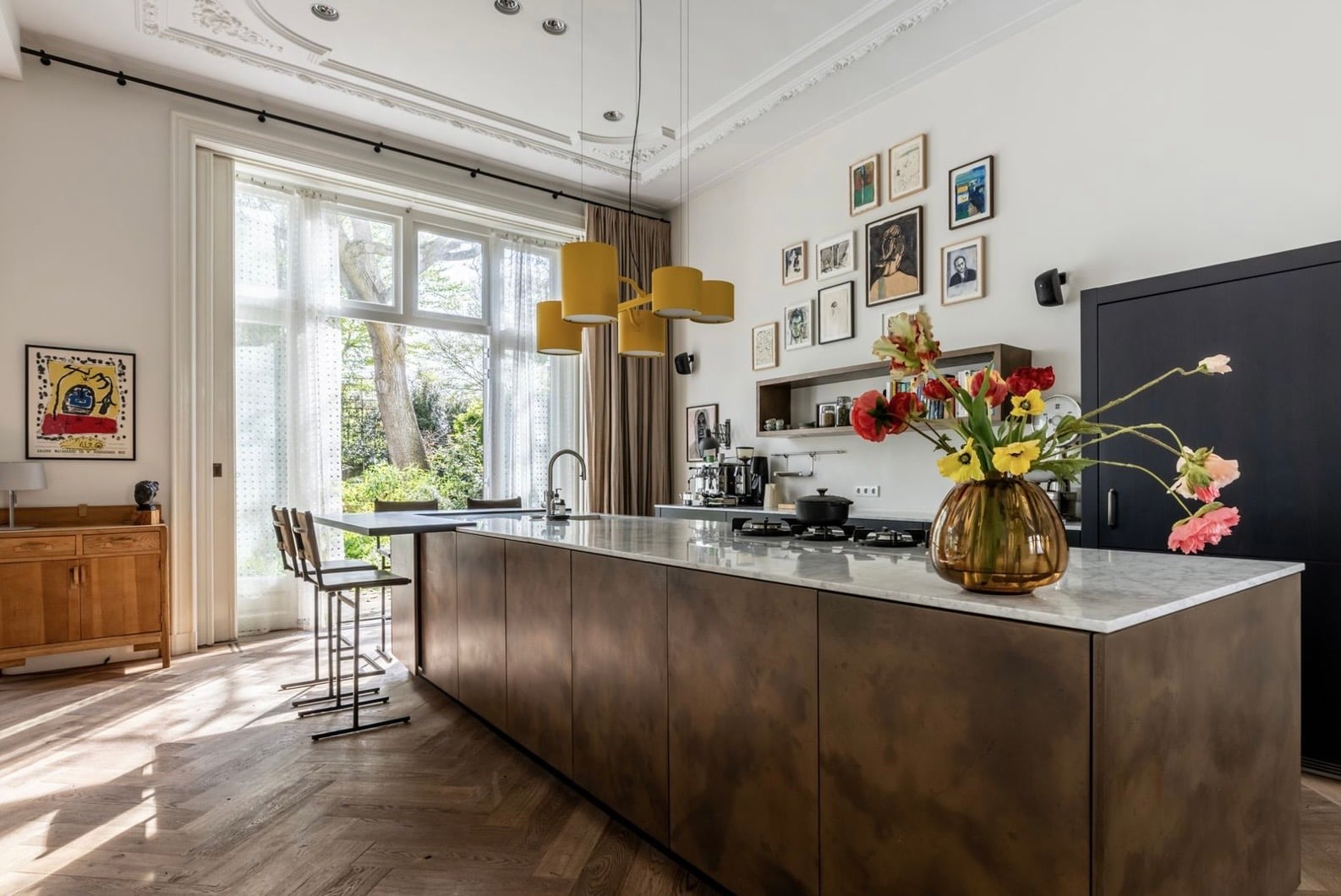 PRACHTIGE LUXE EILANDKEUKEN BRONS / ZWART - Afbeelding 4