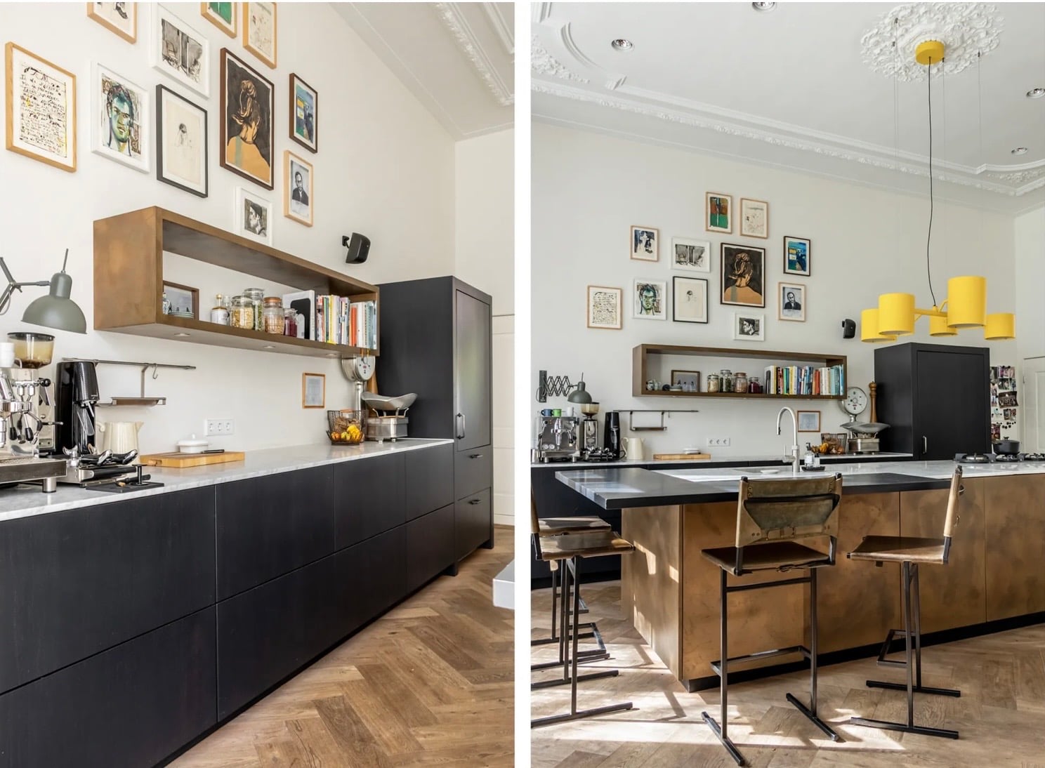 PRACHTIGE LUXE EILANDKEUKEN BRONS / ZWART