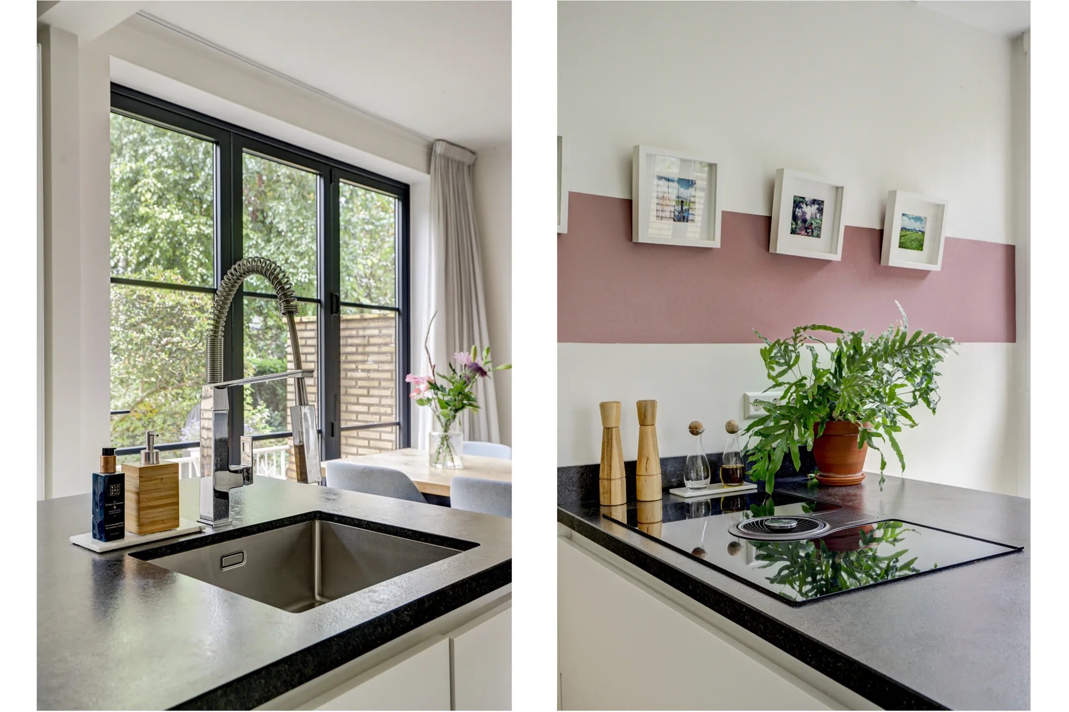 Moderne mat witte eilandkeuken incl Siemens/AEG Apparatuur - Afbeelding 2