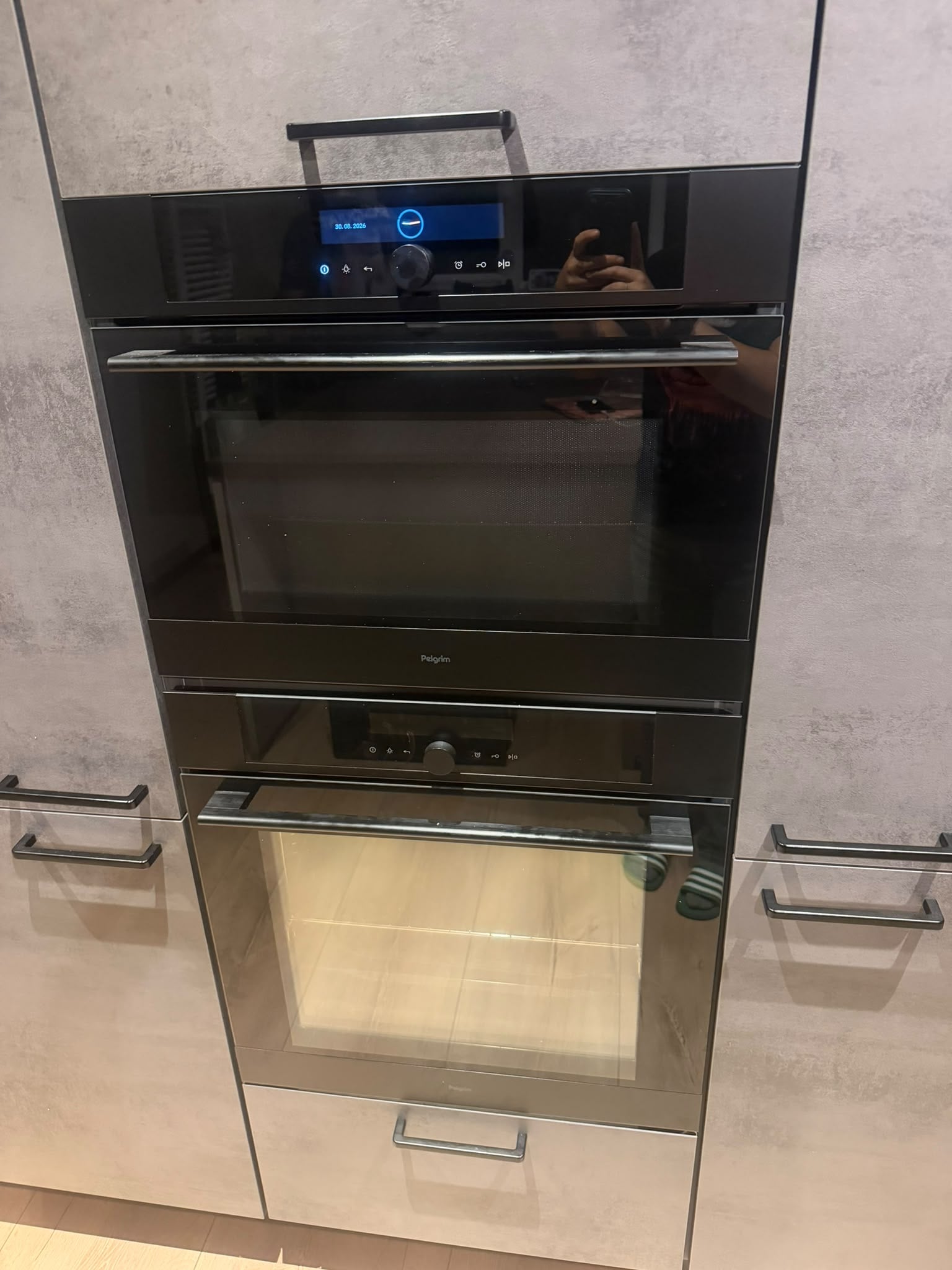 Moderne Betonlook Eilandkeuken incl. Elica inductie kookplaat met afzuiging - Afbeelding 4