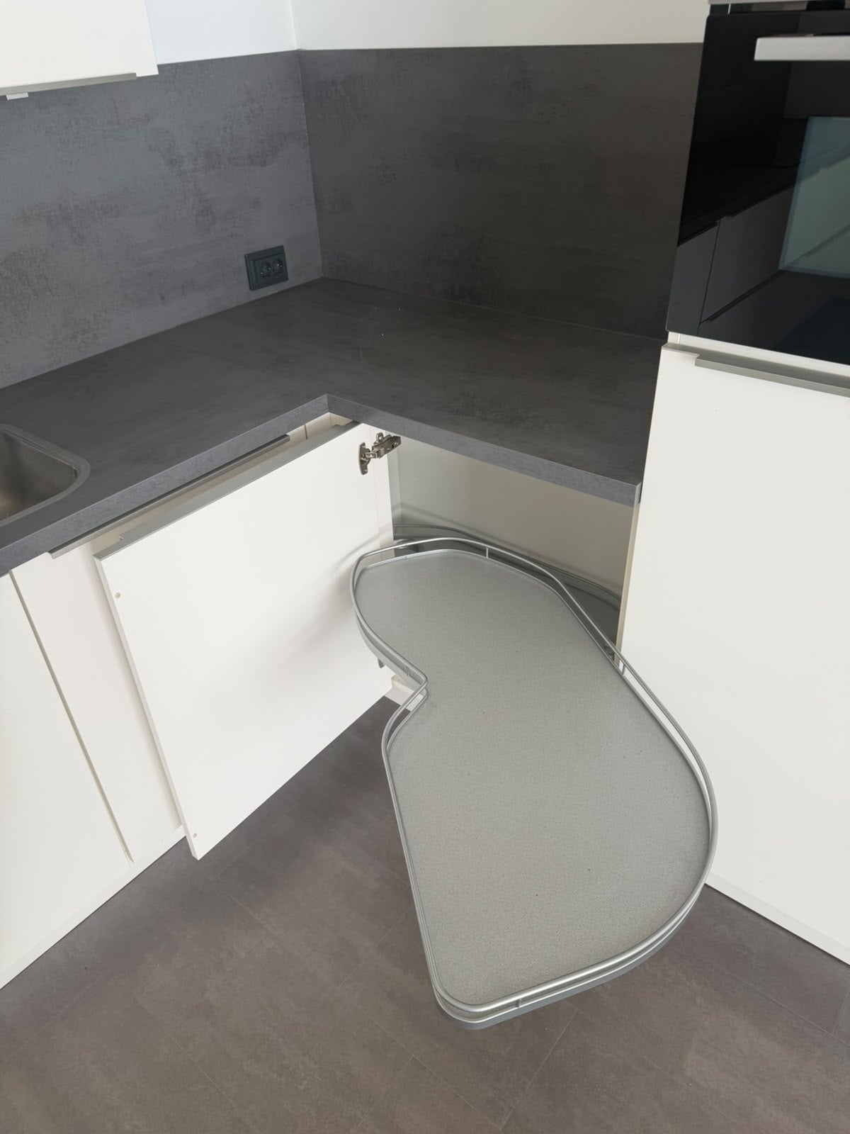 MODERNE MAT WITTE HOEKKEUKEN - Afbeelding 9