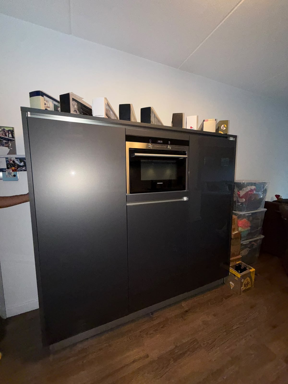 ANTRACIETGRIJZE HOOGGLANS DUBBELWANDIGE KEUKEN - Afbeelding 3