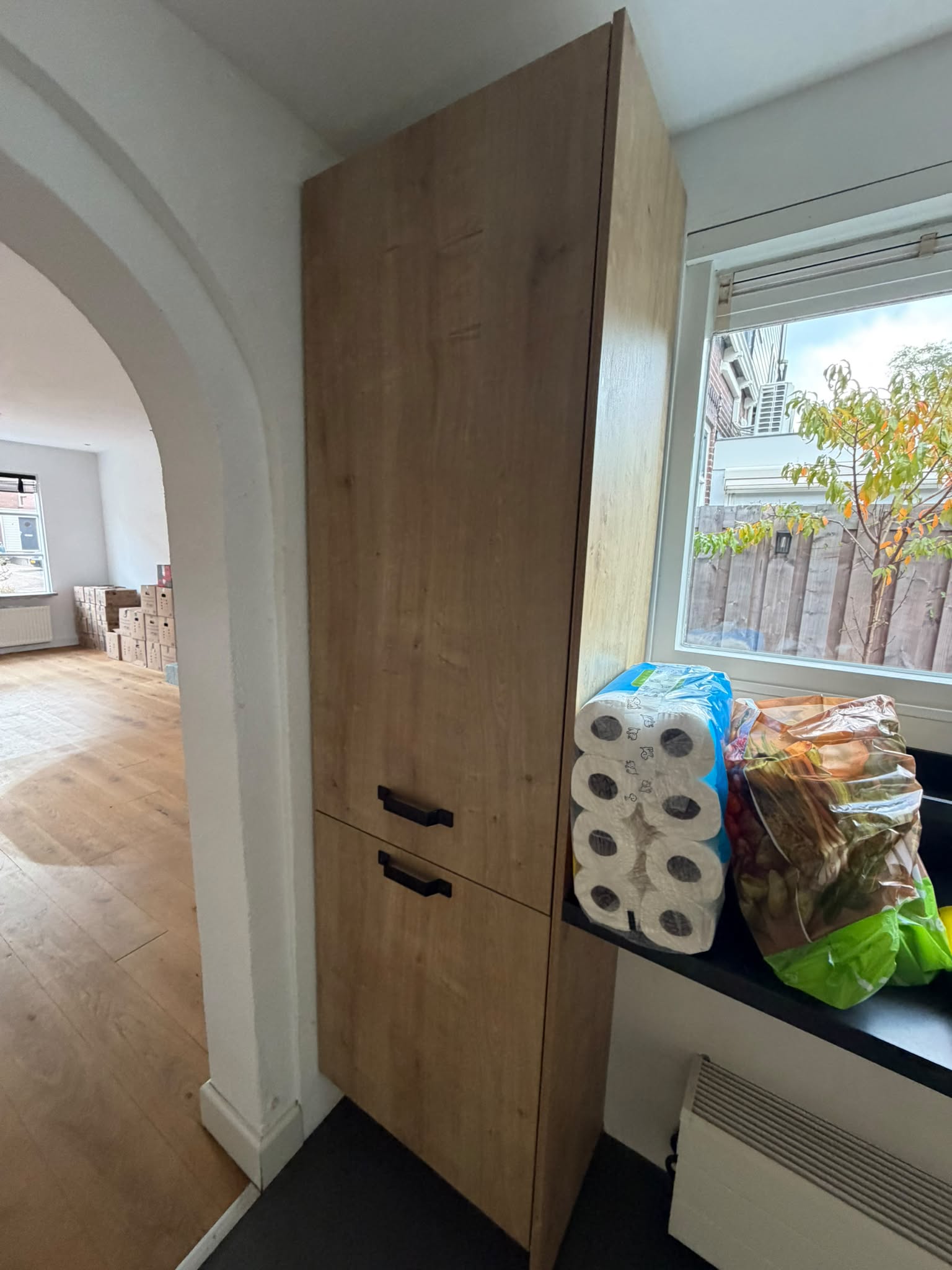 Moderne Houtlook Keuken + Wijnklimaatkast - Afbeelding 8