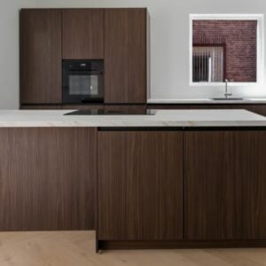 Luxe Greeploze Walnoot Eilandkeuken incl. BORA